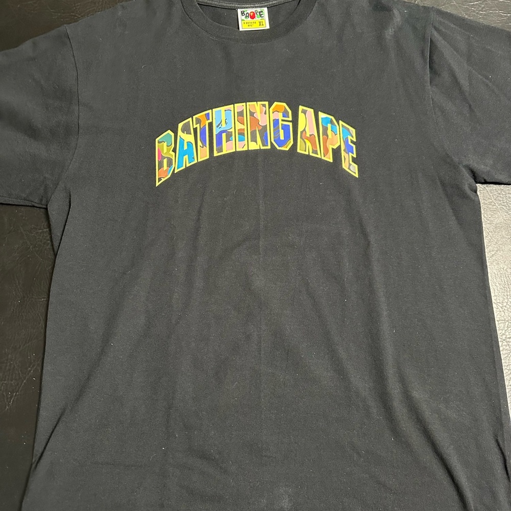 BAPE Black T-Shirt with Colorful Logo